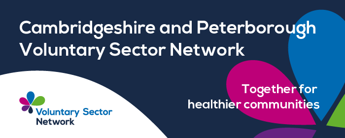 Canbridgeshire and Peterborough Voluntary Sector Network Together for healthier communities banner
